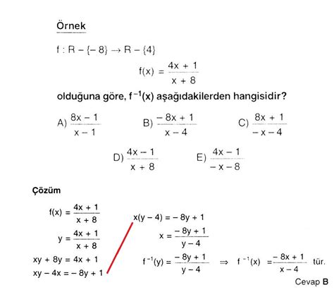 S N F Bir Fonksiyonun Tersi Z Ml Sorular