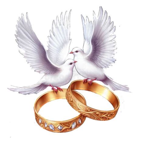 Doves Wedding Rings Stock Illustrations 305 Doves Wedding Rings Stock