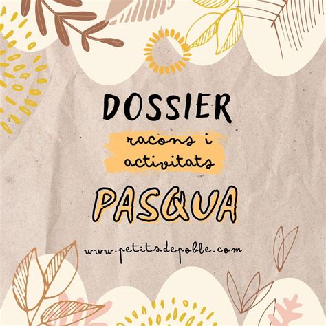 DOSIER PASCUA Petits De Poble