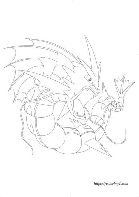 Coloriage Pokemon Méga Léviator Coloriage Gratuit à Imprimer Dessin 2021