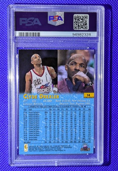 CLYDE DREXLER 1996 Topps NBA Stars 14 Finest Atomic Refractor SSP HOF