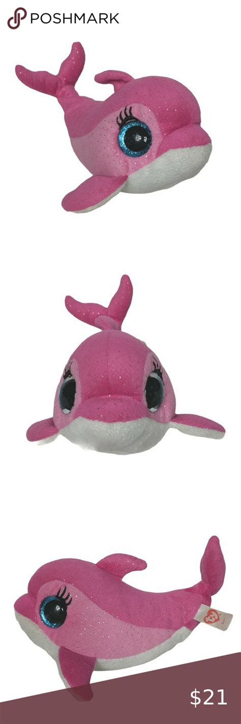 Ty Beanie Boos Surf Pink Dolphin Ocean Plush 8" | Pink dolphin, Ty beanie boos, Beanie boos