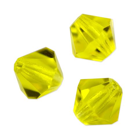 Preciosa Crystal Bicone Bead 6mm Citrine 10 Pcs