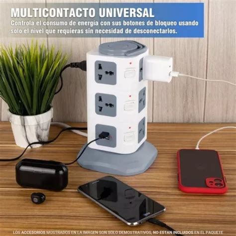 Multitoma Universal Torre 2 Puertos USB Confia Technology