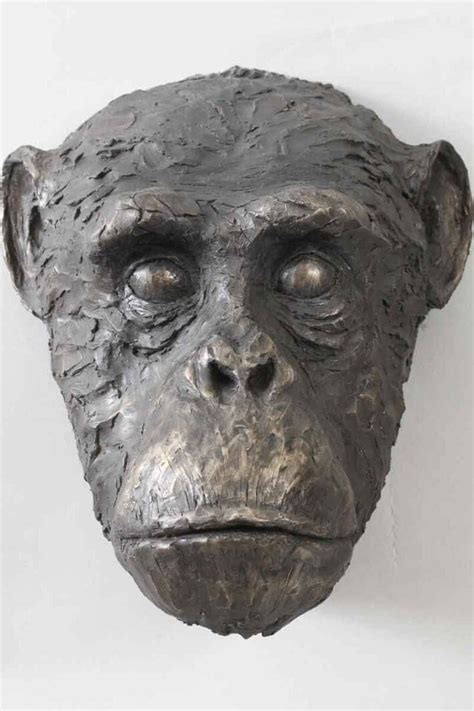 Chimpanzee Bust Bespoke Protrait Pet Sculpture Artparks