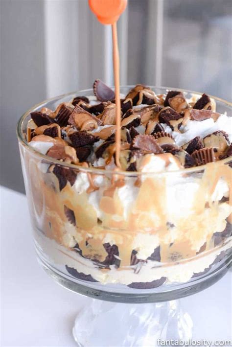 Easy No Bake Dessert Brownie Peanut Butter Cup Cheesecake Trifle