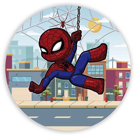 Painel Redondo Homem Aranha Cute Sublimado D Sublitex Pain Is