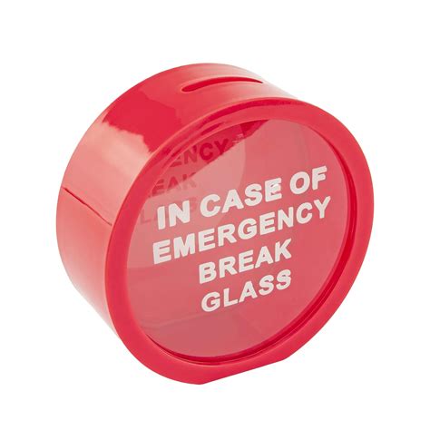 Buy Fairly Odd Novelties Emergency Money Box Savings Bank In Case Of Emergency Break Glass Red