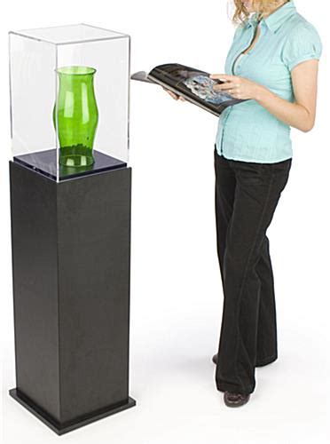 Pedestal Display Cases Black Laminated Museum Pedestal