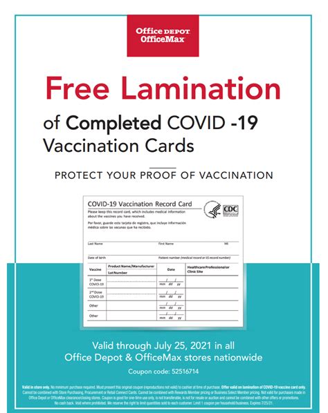 Staples Office Depot Will Laminate Your Covid Vaccine Card For Free