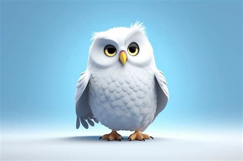 Un Mignon Hibou De Dessin Anim Dans Le Studio Image G N R E Base Dia