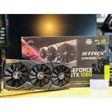 การ์ดจอมือสอง Gtx 1060 6gb Oc Strix ต่อไฟ 8pin 3พัดลม Rgb Shopee Thailand