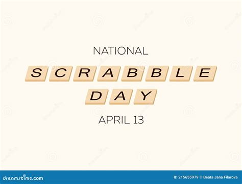 National Scrabble Day Vector Stock Vector Illustration Of Creativity