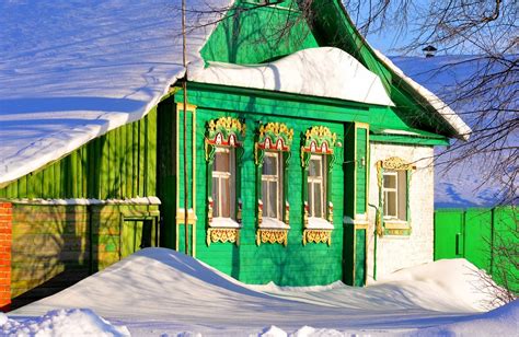 ABC Russian: Russian village in winter. Photos.