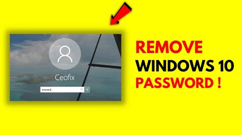 How To Remove Windows 10 Lock Screen Password Youtube