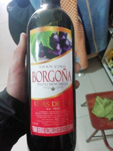 Uvas De Ica Borgoña Tinto Semi Seco Vivino Brasil