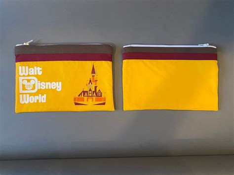 Retro Inspired Walt Disney World Zipper Pouch Etsy