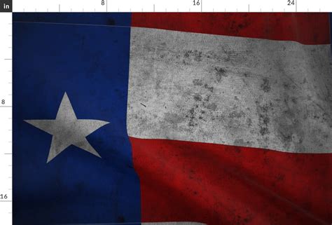 Distressed Texas Flag Fabric | Spoonflower