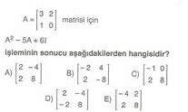 S N F Matematik Matrisler Ve Determinantlar Testleri