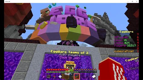 Egg Wars On The Cubecraft Server Youtube