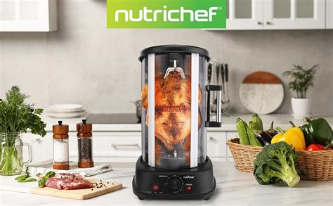 Nutrichef Countertop Vertical Rotating Oven Rotisserie Shawarma