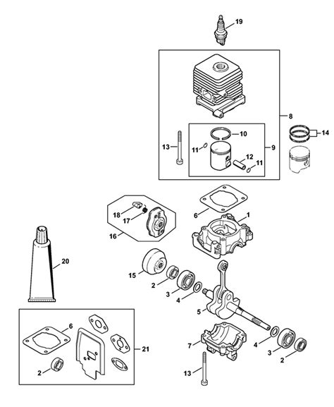 Stihl Km55rc E Crankcase Cylinder 2 Lawn And Turfcare Machinery Parts