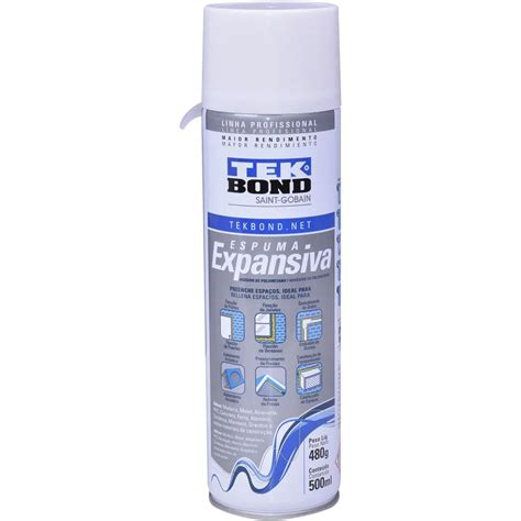 Espuma Expansiva De PU Uso Profissional 480g 500ml TEKBOND RAPIDO