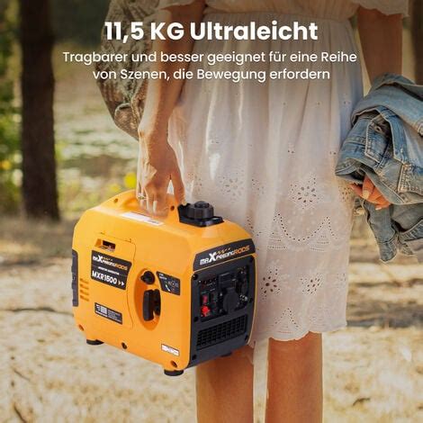 1 2KW Inverter Stromerzeuger Stromgenerator 11 5kg Leicht Tragbar