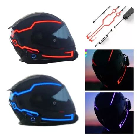 Tira Luminosa Neon Para Capacete Led Luz Sinaliza Moto Gp