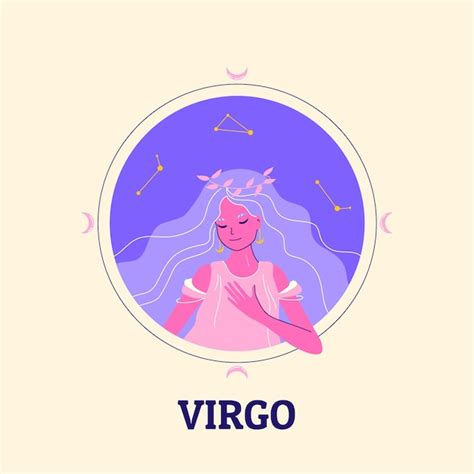 Premium Vector | Hand drawn flat design virgo logo