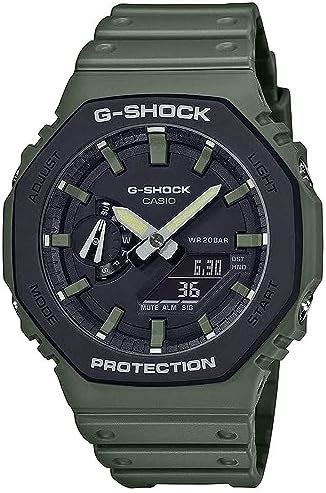 Casio G Shock Ga Sb Adr Silver Analog Digital Dial Black Resin