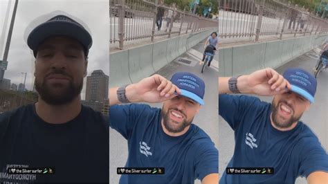 Klay Thompson Rides His Bike On Bridge In His New City Dallas YouTube