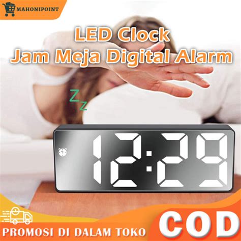 Jam Meja Digital Alarm Led Clock Sensor Suara Sensor Sentuh