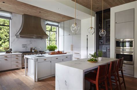 Sleek Kitchens With Waterfall Islands Chairish Blog