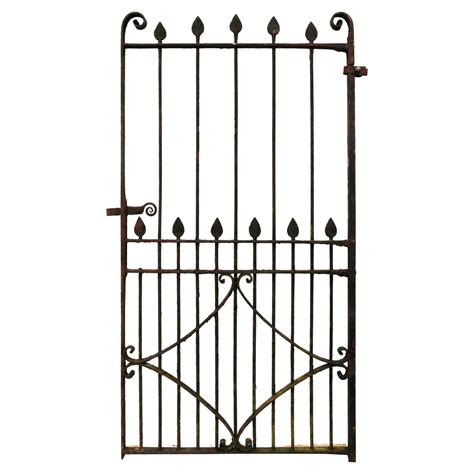 Set Of Tall And Ornate Victorian Wrought Iron Garden Gates For Sale At