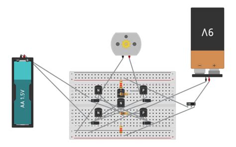 Circuit Design Puente H Tinkercad