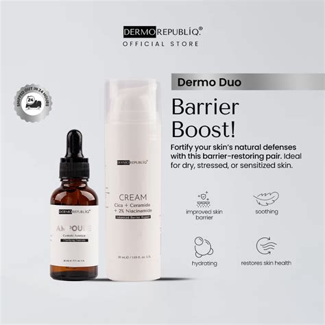 Dermorepubliq Dermo Duo - Barrier Boost (82% Cica Clarifying Ampoule ...