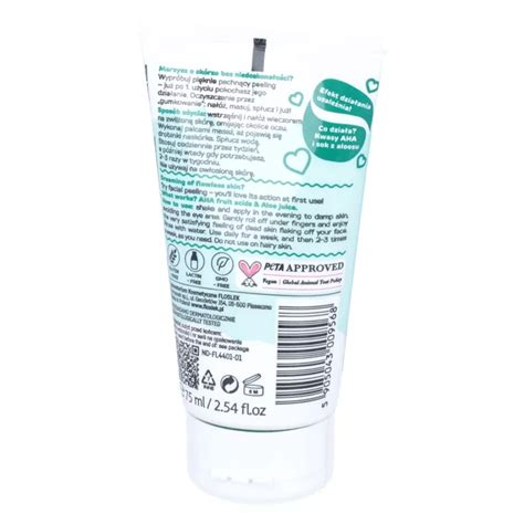 FLOSLEK Peellove Aloe Gommage Peeling Do Twarzy Z Kwasami AHA 75 Ml