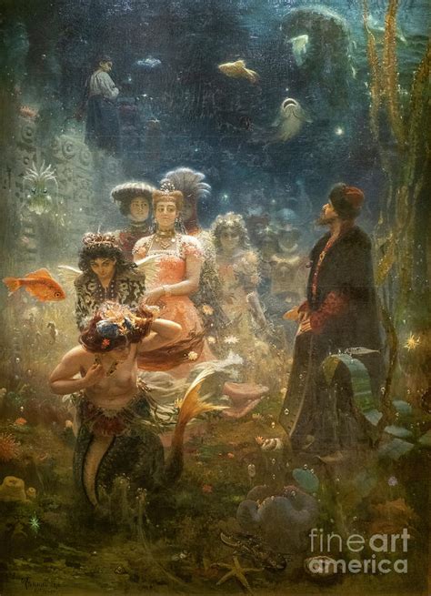 Sadko In The Underwater Kingdom 1876 Painting By Ilya Efimovich Repin