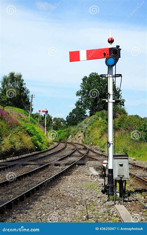 Lower Quadrant Semaphore Signal Stock Image Image Of Stop Railway