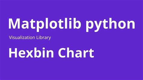 Hexbin Chart How To Create Hexbin Chart In Matplotlib Python Youtube