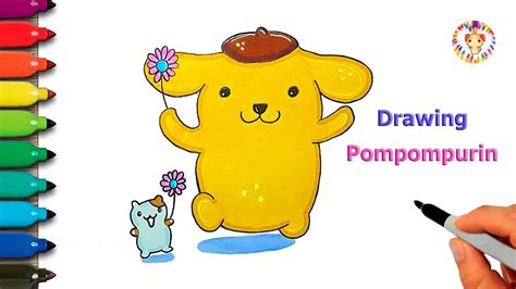 How To Draw Pompompurin 💛🧡 Cute Pompompurin Drawing Easy Step By Step Sanrio Youtube