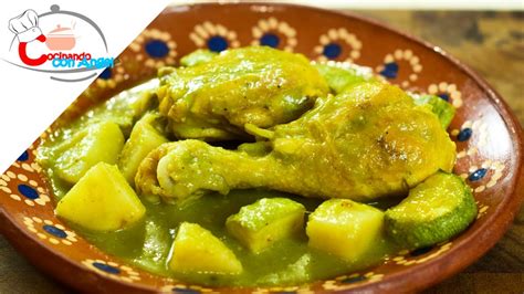 Pollo En Salsa Verde Con Calabazas Y Papas Youtube