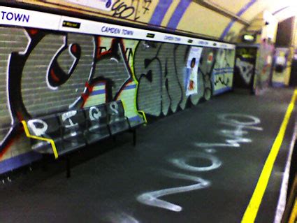 Graffiti At Camden Town Tube Station London Underground Northern Line