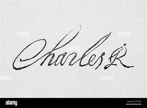 Signature of King Charles I of England 1600 1649 Stock Photo, Royalty Free Image: 16179896 - Alamy