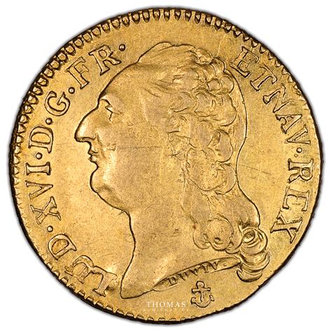 Coin France Louis XVI Louis dor à la tête nue 1786 H La Rochelle