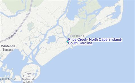 Price Creek North Capers Island South Carolina Tide Station Location