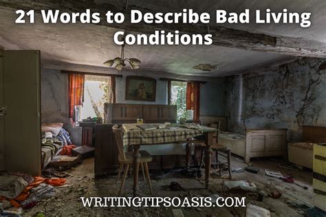 21 Words To Describe Bad Living Conditions Writing Tips Oasis A