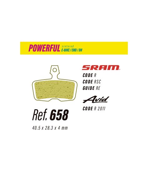 PASTILLAS LESS BRAKES POWERFUL 658 SRAM CODE GUIDE RE DG Bikes