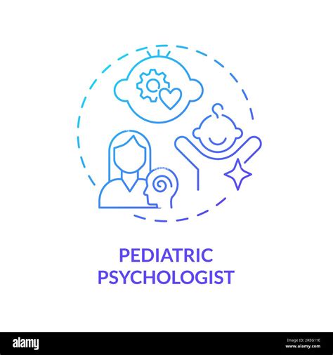 Pediatric Psychologist Blue Gradient Concept Icon Stock Vector Image